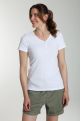 Tee shirt cotele manches courtes femme Drew Blanc