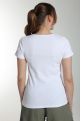 Tee shirt cotele manches courtes femme Drew Blanc