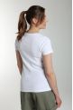 Tee shirt cotele manches courtes femme Drew Blanc