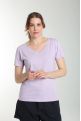 Tee shirt col v manches courtes femme Maddy Orchid Bloom(Violet)
