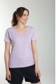 Tee shirt col v manches courtes femme Maddy Orchid Bloom(Violet)