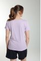 Tee shirt col v manches courtes femme Maddy Orchid Bloom(Violet)