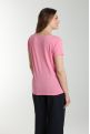 Tee shirt col v manches courtes femme Maddy Bubble Gum(Fuschia)
