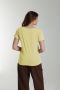 Tee shirt col v manches courtes femme Maddy Popcorn(Jaune) Gérard Pasquier