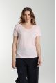 Tee shirt col v manches courtes femme Maddy Pot Pourri(Rose)