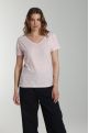Tee shirt col v manches courtes femme Maddy Pot Pourri(Rose)
