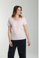 Tee shirt col v manches courtes femme Maddy Pot Pourri(Rose)