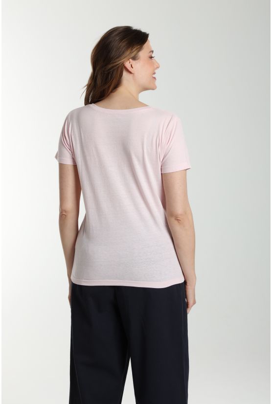 Tee shirt col v manches courtes femme Maddy Pot Pourri(Rose) Tee shirt col v manches courtes femme Maddy Pot Pourri(Rose) Gérard Pasquier