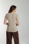 Tee shirt col v manches courtes femme Maddy Taupe Clair Gérard Pasquier