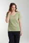 Tee shirt col v manches courtes femme Maddy Vert Sauge(Kaki) Gérard Pasquier