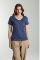 Tee shirt col v manches courtes femme Maddy Twilight Bleu(Marine)