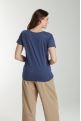 Tee shirt col v manches courtes femme Maddy Twilight Bleu(Marine)