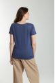 Tee shirt col v manches courtes femme Maddy Twilight Bleu(Marine)