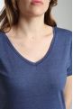 Tee shirt col v manches courtes femme Maddy Twilight Bleu(Marine)