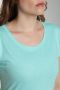 Tee shirt col rond manches courtes femme Marine Cabage(Turquoise) Gérard Pasquier