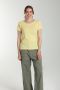 Tee shirt col rond manches courtes femme Marine Popcorn(Jaune) Gérard Pasquier