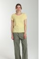 Tee shirt col rond manches courtes femme Marine Popcorn(Jaune)