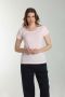Tee shirt col rond manches courtes femme Marine Pot Pourri(Rose) Gérard Pasquier
