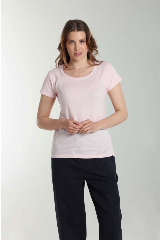 Tee shirt col rond manches courtes femme Marine Pot Pourri(Rose) Tee shirt col rond manches courtes femme Marine Pot Pourri(Rose) Gérard Pasquier