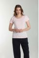 Tee shirt col rond manches courtes femme Marine Pot Pourri(Rose)
