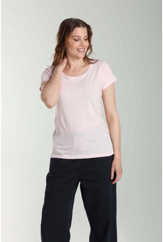 Tee shirt col rond manches courtes femme Marine Pot Pourri(Rose) Tee shirt col rond manches courtes femme Marine Pot Pourri(Rose) Gérard Pasquier