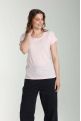 Tee shirt col rond manches courtes femme Marine Pot Pourri(Rose)