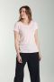 Tee shirt col rond manches courtes femme Marine Pot Pourri(Rose) Gérard Pasquier