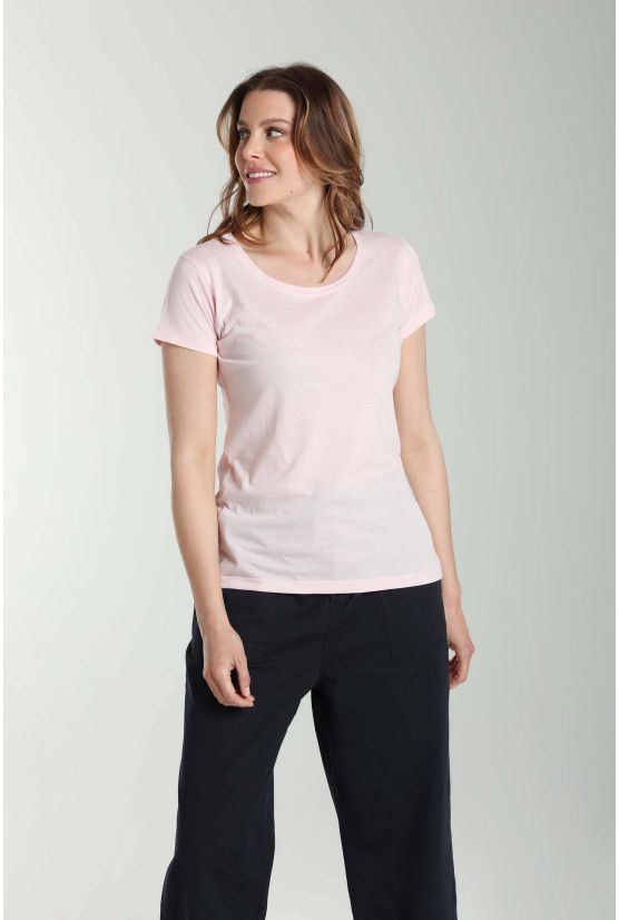 Tee shirt col rond manches courtes femme Marine Pot Pourri(Rose) Tee shirt col rond manches courtes femme Marine Pot Pourri(Rose) Gérard Pasquier