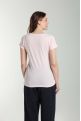 Tee shirt col rond manches courtes femme Marine Pot Pourri(Rose)