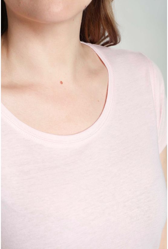Tee shirt col rond manches courtes femme Marine Pot Pourri(Rose) Tee shirt col rond manches courtes femme Marine Pot Pourri(Rose) Gérard Pasquier