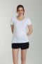 Tee shirt col rond lurex manches courtes femme Tee Summer Blanc Gérard Pasquier
