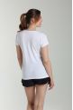 Tee shirt col rond lurex manches courtes femme Tee Summer Blanc