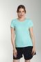 Tee shirt col rond lurex manches courtes femme Tee Summer Carage(Turquoise) Gérard Pasquier