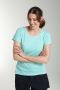 Tee shirt col rond lurex manches courtes femme Tee Summer Carage(Turquoise) Gérard Pasquier
