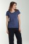 Tee shirt col rond lurex manches courtes femme Tee Summer Twilight Bleu(Marine) Gérard Pasquier