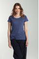 Tee shirt col rond lurex manches courtes femme Tee Summer Twilight Bleu(Marine)