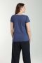 Tee shirt col rond lurex manches courtes femme Tee Summer Twilight Bleu(Marine) Gérard Pasquier