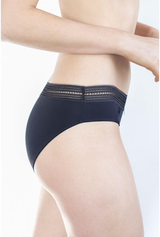 Slip OPALINE Noir Marine Slip OPALINE Noir Marine Gérard Pasquier